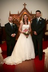 The bride and groomsmen